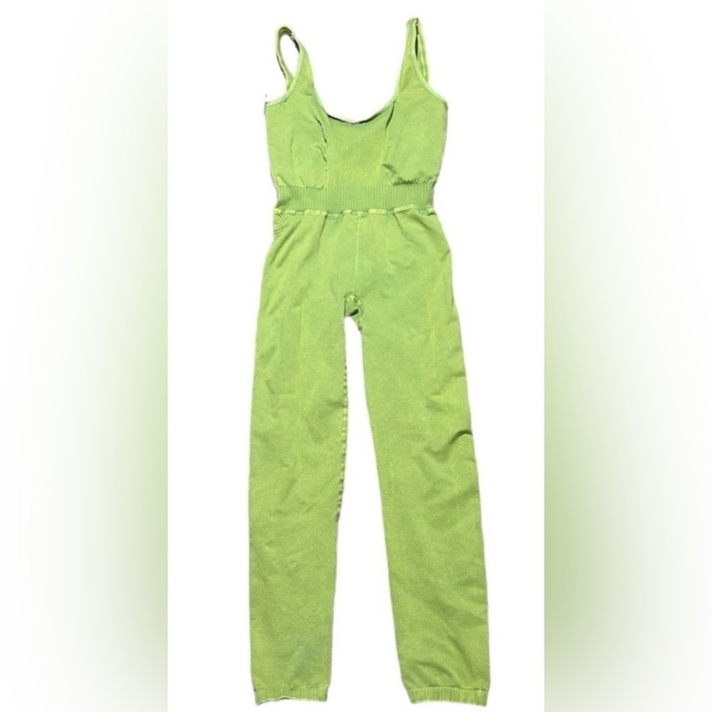 Free People Movement Good Karma jumpsuit in Lime Green M/L